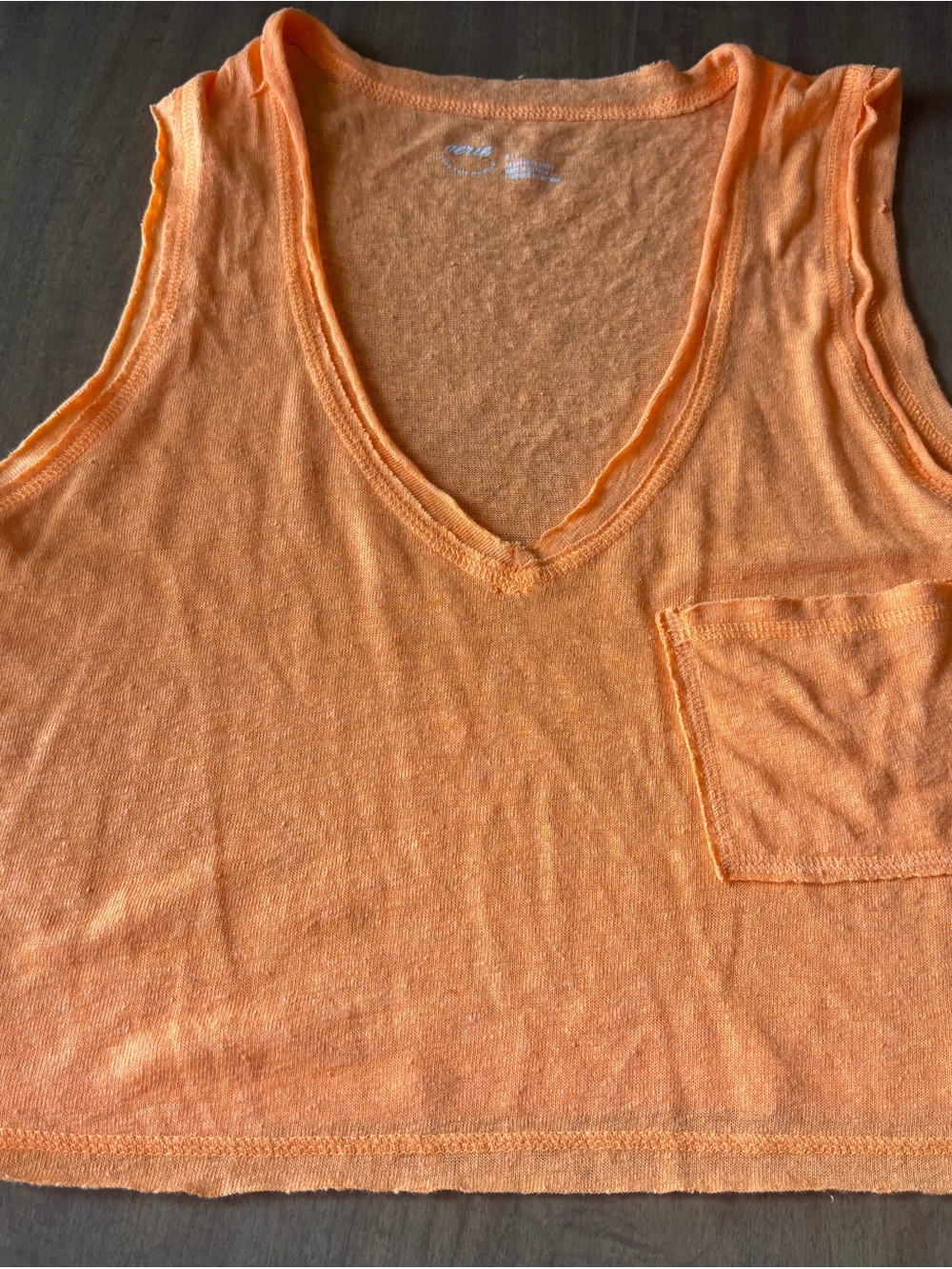 aerie Women's Orange Scoop Neck Tank
